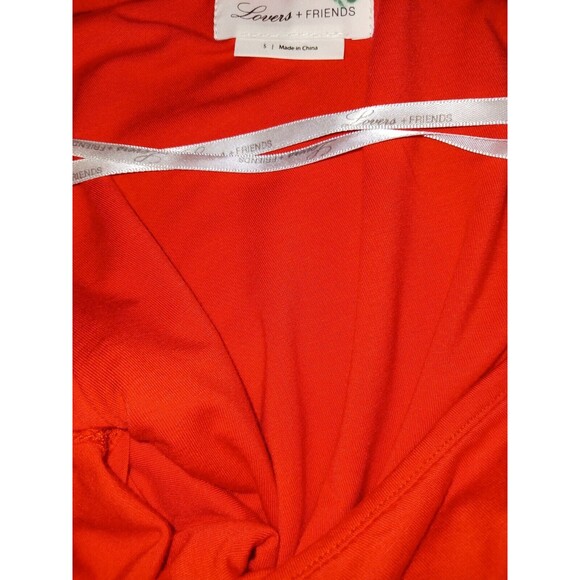 Lovers Friends Bethany Jumpsuit Small Red Women 1 Shoulder Front Tie Belt & Zip‎ - Picture 6 of 15